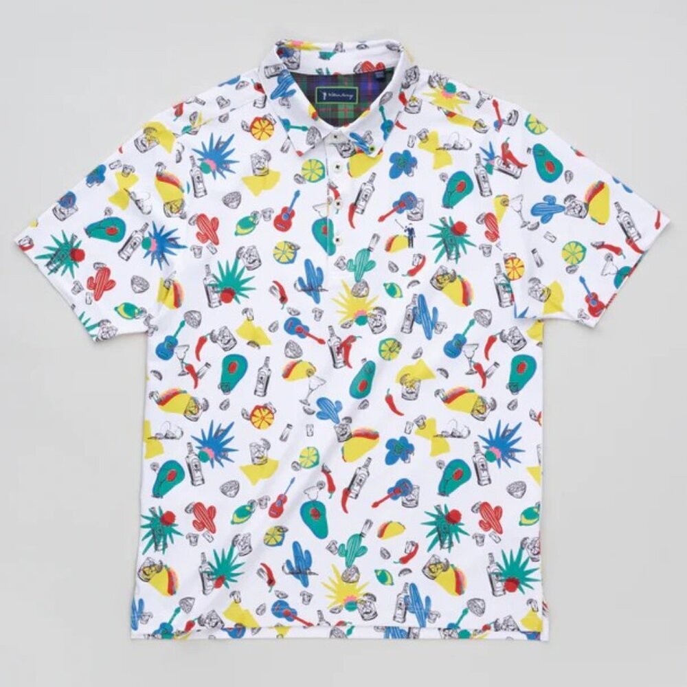 William Murray TnT Men's Festive Golf Polo Sz Large - Picture 3 of 9